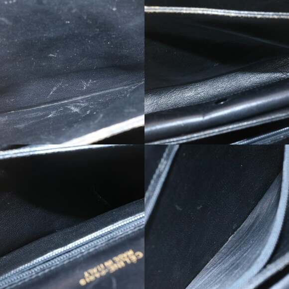 CELINE C Macadam Horse Carriage Shoulder Bag Canvas Black Gold - Picture 11 of 12